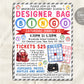 Designer Bag Bingo Night Flyer Editable Template
