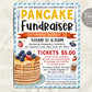 Pancake Breakfast Fundraiser Flyer Editable Template