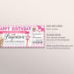 Staycation Voucher Editable Template, Birthday Party Surprise Weekend Getaway Hotel Ticket Gift Certificate Reveal, Hotel Reservation