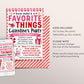 Valentines Day Favorite Things Party Invitation Editable Template, Galentine's Brunch Breakfast Invite, Valentine Gift Exchange Mimosas