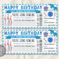 Bowling Gift Certificate Editable Template