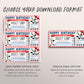 Hockey Camp Gift Ticket Editable Template, Birthday Surprise Training Camp Sports Game Voucher Skills Clinic Coupon Certificate Hockey Lover
