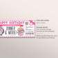 Dinner and Movie Gift Voucher Editable Template, Birthday Surprise Restaurant Gift Certificate Reveal For Her, Best Friends Fun Night Coupon