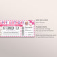 Afternoon Tea Gift Voucher Ticket Editable Template, Birthday Surprise English Afternoon Tea Gift Certificate Coupon For Her, Hotel High Tea