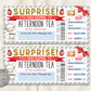 Afternoon Tea Gift Voucher Ticket Editable Template