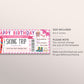 Ski Pass Gift Certificate Editable Template, Birthday Surprise Holiday Skiing Trip Vacation Gift Voucher For Her, Skiing Lessons Training