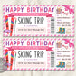 Ski Pass Gift Certificate Editable Template