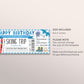 Skiing Trip Gift Certificate Editable Template, Birthday Surprise Holiday Ski Pass Vacation Gift Voucher For Him, Skiing Lessons Training