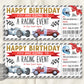Car Race Ticket Gift Certificate Editable Template