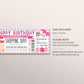 Birthday Shopping Spree Gift Certificate Editable Template, Surprise Shopping Day Trip Voucher Ticket For Girlfriend Wife Mom Printable