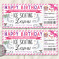 Ice Skating Lessons Gift Certificate Editable Template