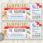 Aquarium Trip Ticket Editable Template