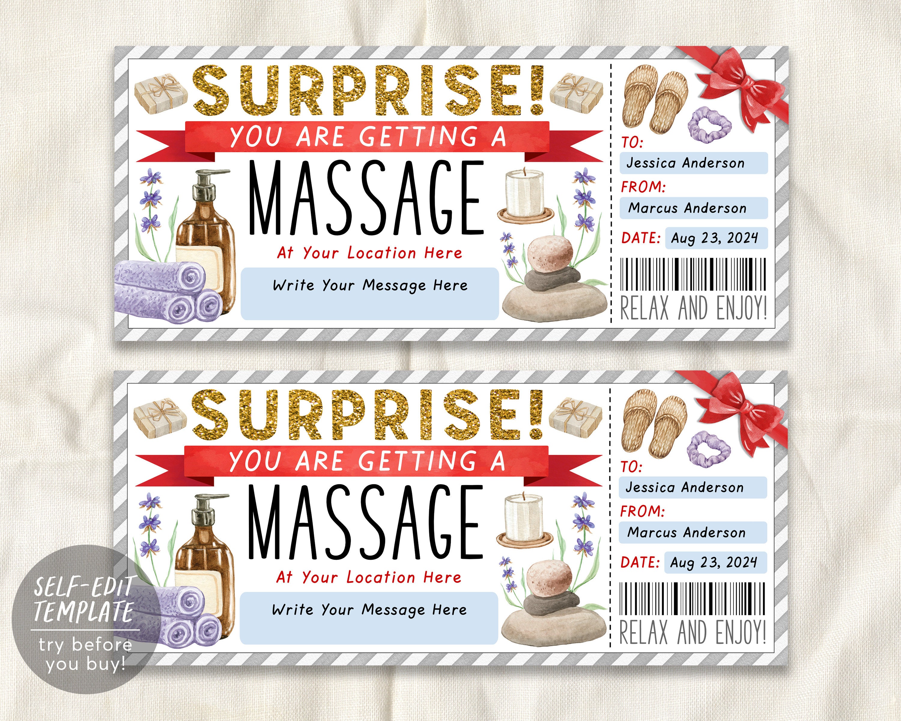 Buy Spa Day Gift Coupon INSTANT DOWNLOAD, Editable Text Printable Voucher  Last Minute Gift Personalized Certificate Gift Voucher Online in India -  Etsy