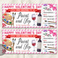 Valentines Day Paint And Sip Class Gift Certificate Ticket Editable Template