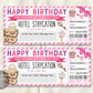 Birthday Hotel Staycation Voucher Editable Template