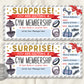 Gym Membership Ticket Editable Template, Surprise Personal Trainer Sports Voucher Gift Certificate, Workout Fitness Pass Coupon Printable