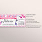 Pedicure Ticket Editable Template, Birthday Surprise Mani Pedi Gift Certificate, Nail Salon Spa Voucher Coupon Holiday Reveal Printable DIY