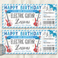 Birthday Electric Guitar Lessons Gift Certificate Editable Template