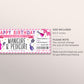 Mani Pedi Ticket Editable Template, Birthday Manicure Pedicure Gift Certificate For Her, Nail Salon Spa Day Voucher Coupon Reveal Printable