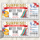Surprise Water Park Ticket Editable Template