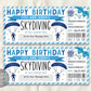 Birthday Skydiving Ticket Gift Certificate Ticket Editable Template