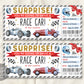 Race Car Ticket Gift Certificate Editable Template