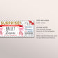 Ballet Lessons Ticket Editable Template, Surprise Ballet Classes Gift Certificate For Kids, Dance Lessons Voucher Coupon, Preschool Dancing