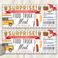 Food Truck Meal Ticket Gift Voucher Editable Template