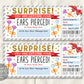 Ear Piercing Gift Voucher Editable Template