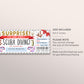 Scuba Diving Ticket Editable Template, Surprise Snorkeling Experience Reveal Gift Voucher, Deep Sea Diving Trip Gift Certificate Printable