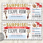 Escape Room Ticket Editable Template