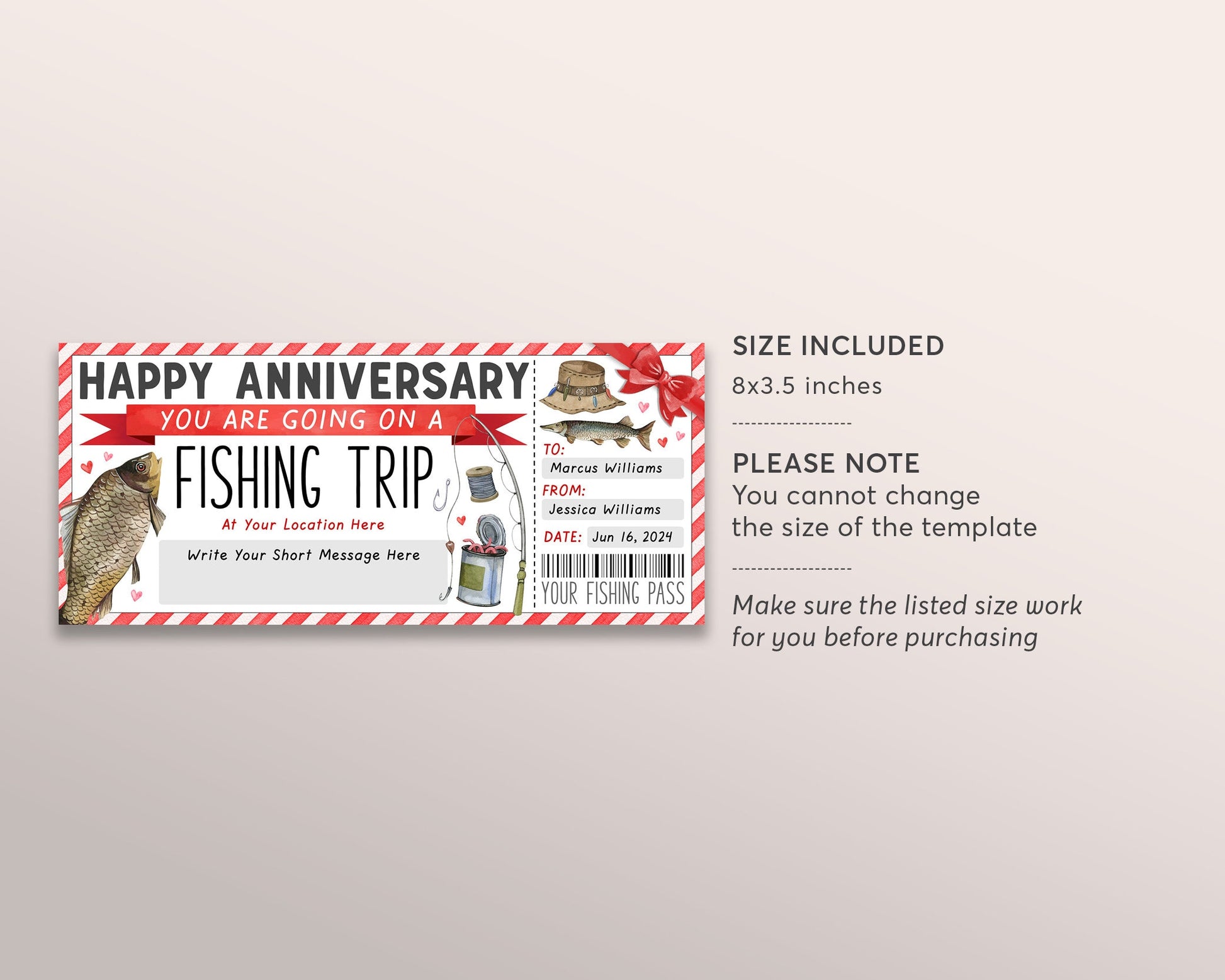 Fishing Trip Ticket Editable Template, Wedding Anniversary Fishing Tri – Puff Paper Co fishing-trip-ticket-editable-template-wedding-anniversary-fishing-tri-puff-paper-co