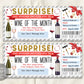 Wine Subscription Gift Certificate Editable Template