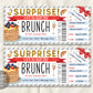 Brunch Coupon Ticket Editable Template