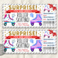 Roller Skating Ticket Editable Template