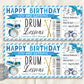 Drum Lessons Gift Certificate Editable Template