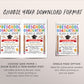 Preschool Graduation Invitation Editable Template, Pre-K Kindergarten Class Graduation Announcement, Watercolor Graduation Ceremony Invite