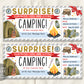 Camping Trip Ticket Editable Template