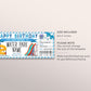 Water Park Ticket Editable Template, Birthday Surprise Waterpark Visit Gift Voucher For Him, Slide Season Pass Gift Certificate Printable