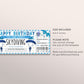 Skydiving Ticket Gift Certificate Ticket Editable Template, Birthday Tandem Skydiving Experience Gift Voucher, Sky Dive Parachuting Coupon