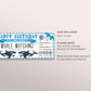 Whale Watching Trip Ticket Editable Template, Birthday Surprise Whale Watching Boat Cruise Day Trip Voucher Gift Certificate Coupon For Him
