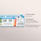 Surf Trip Ticket Gift Voucher Editable Template, Birthday Surprise Surfing Experience Gift Certificate For Her, Tropical Beach Trip Coupon