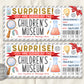 Children&#39;s Museum Ticket Editable Template