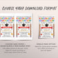 Kindergarten Graduation Invitation Editable Template, Class Graduation Announcement, Watercolor Graduation Ceremony Invite Digital Evite