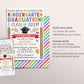 Kindergarten Graduation Invitation Editable Template, Class Graduation Announcement, Watercolor Graduation Ceremony Invite Digital Evite