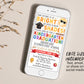 Kindergarten Graduation Invitation Editable Template, Preschool Class Graduation Ceremony, Our Future is So Bright, Announcement Invite